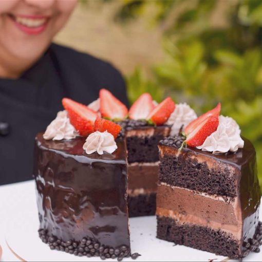 chocolate cake and chocolate mos